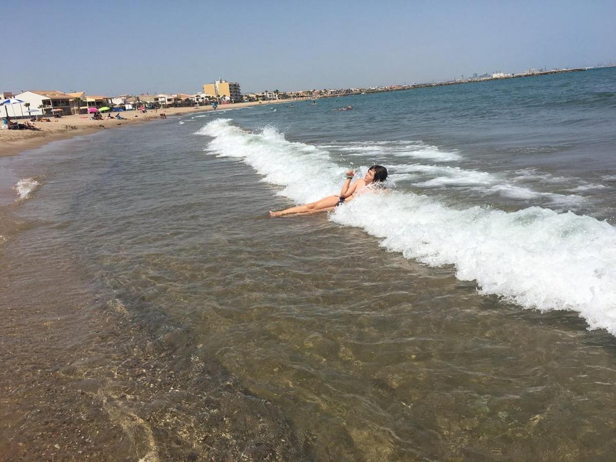Apto Con Piscina En La Playa Cerca De Vlc Con Ac Puzol Kültér fotó